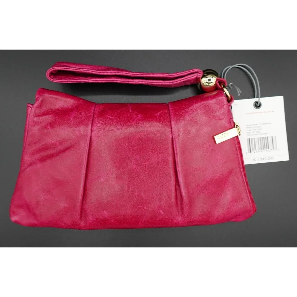 Hobo International NWT Women's Top Grain Soft Leather Distressed Wristlet Purse - Picture 4 of 16
